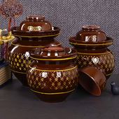 泡菜坛子家用陶瓷 带盖10斤 腌咸鸭蛋四川土陶咸酸菜罐传统老式