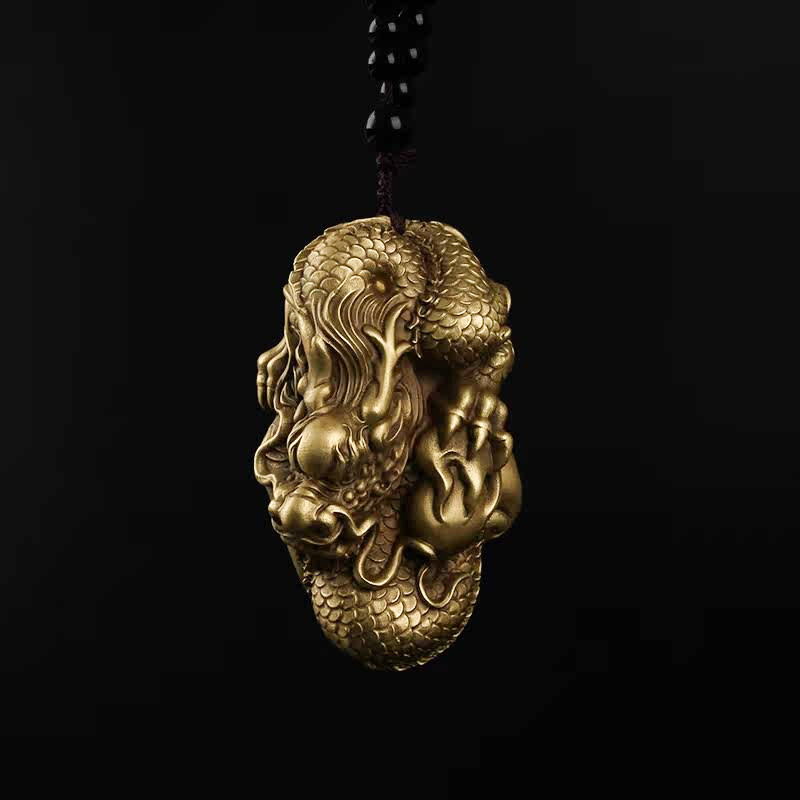 纯铜生肖龙手把件解压文玩书房镇纸高档龙腾四海男士龙年收藏礼物