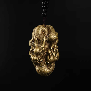 纯铜生肖龙手把件解压文玩书房镇纸高档龙腾四海男士龙年收藏礼物