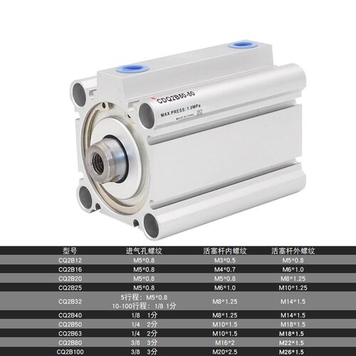 薄型气缸ACQ/CDQ2B/CQ2A/CQ2B-32/40/50-125/150/200/250/300-D