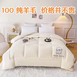 澳洲进口羊毛被100纯羊毛被子被芯春秋被冬被加厚保暖单双人学生