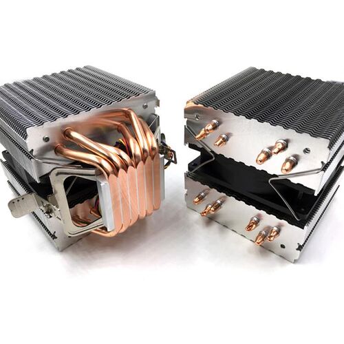 AVC6铜管CPU散热器AMD1150 12代1700针台式电脑静音风扇 X79 2011