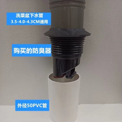 洗手盆下水道反味神器下水止逆阀50管接头防返水隔臭下水管台盆防