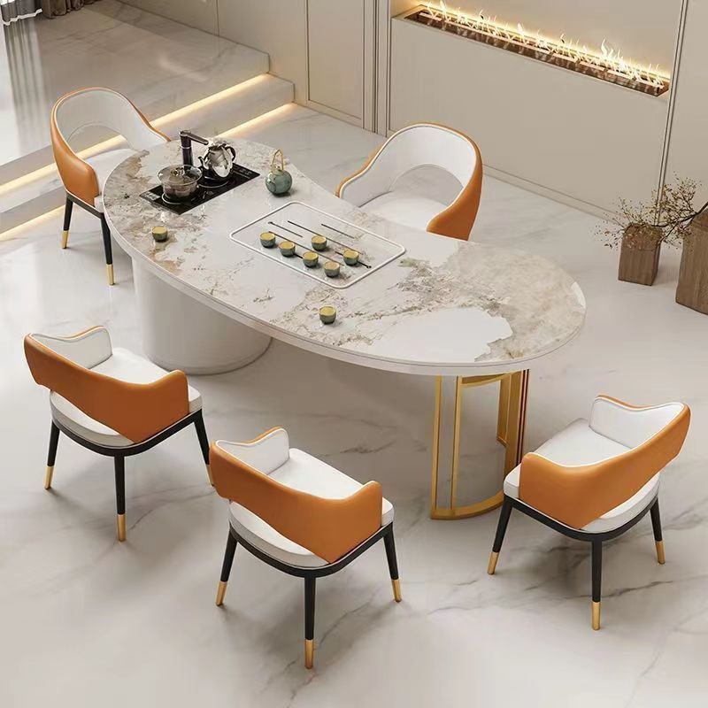 茶台桌椅现代家用办公室阳台客厅岩板一体功夫茶几茶台