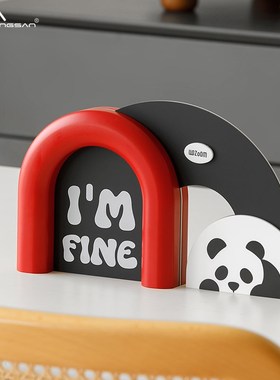 NOI办公桌面熊猫家居客厅玄关电视柜级感装饰品