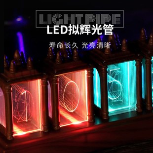 拟辉光管时钟LD灯电竞电脑搭桌面科技电子di数字创意