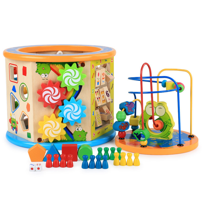 绕珠百宝箱多功能早教益智力动脑儿童一岁2宝宝男女孩