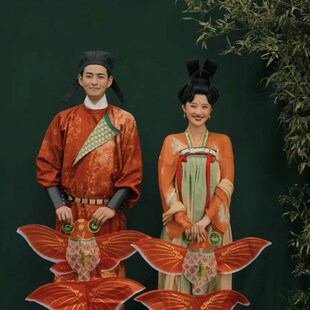 写真摄影金鱼立体风筝国风古装 古风纸鸢中式 创意儿童汉服拍照道具