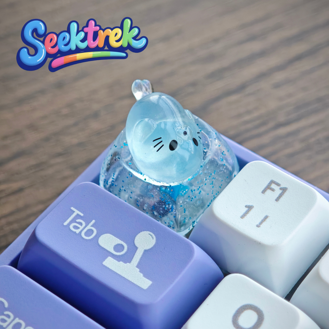 Seektrek海豹透明键帽个性化清新键盘单个创意圆润ESC可爱单个