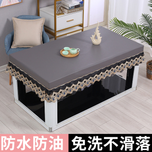 免洗桌罩 烤火桌子罩套长方形防水防油茶几布套客厅家用餐桌布新款