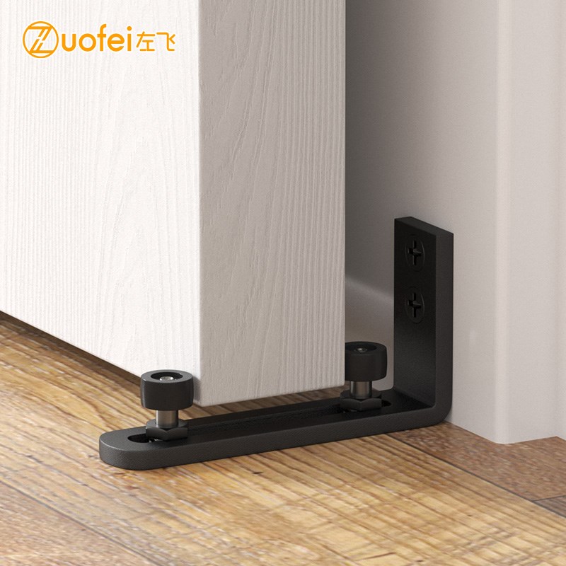 谷仓门双滑轮轴承橡胶轮子止摆器限位定位器卫生间吊轨推拉地导