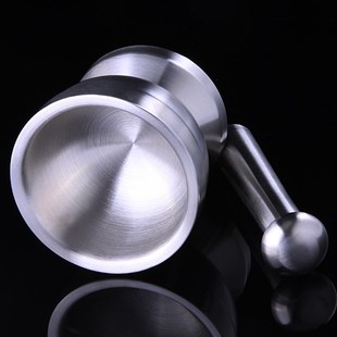 不锈钢捣蒜器捣药罐药盅压蒜器蒜泥器石臼捣碎器研磨器研钵捣药器