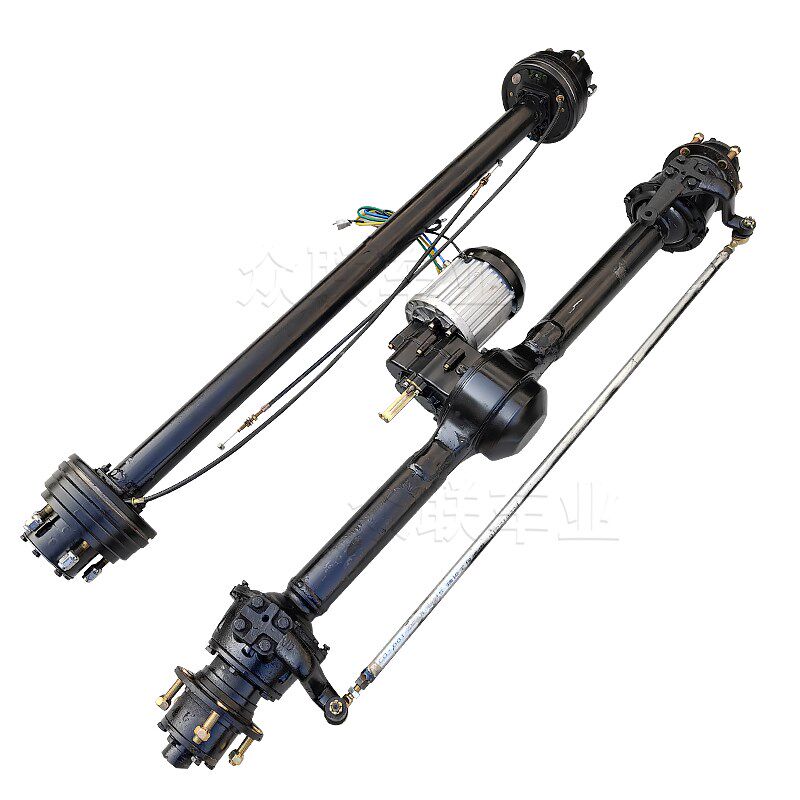 电动车改装四轮配件前驱动直流电机载重前桥后桥无动力全车配件