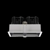 西顿格栅射灯LED嵌入式 家用客厅过道cob单头双头方形灯CES801C