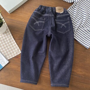 高含棉&软软的 宽松版型男童加绒牛仔裤 一体绒 秋冬加厚长裤棉裤