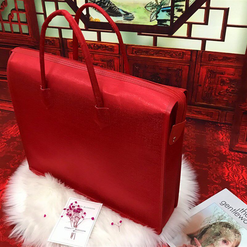 结婚陪嫁床上用品大红婚庆四件套包装袋婚礼收纳袋高档夏被袋子