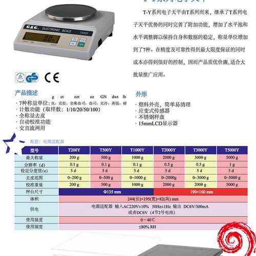 包邮双杰T200Y/0.1G电子称高精度精密天平称台秤电子秤500g/1000g