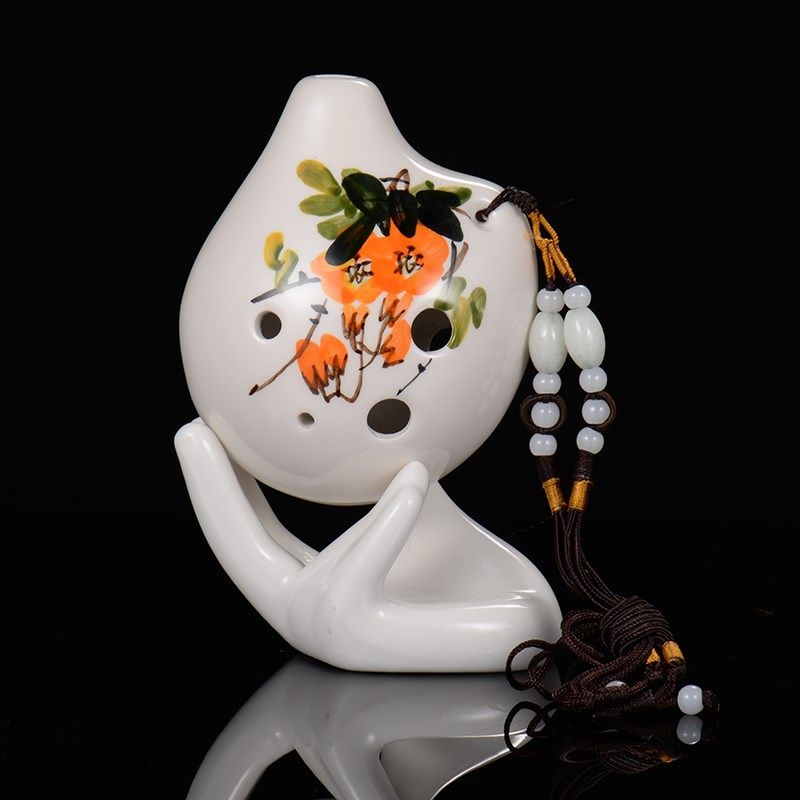 风雅陶笛包邮送手托保护套六6孔中音AC调弯弯手绘型多花色初学