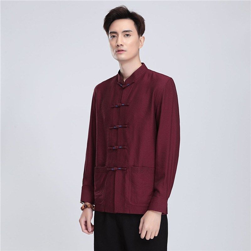 高端中式衬衫汉服男唐装中国风牌男唐装汉服男装套装唐装唐装男款,男装,唐装,淘宝优惠券,粉丝福利购,淘宝优惠卷