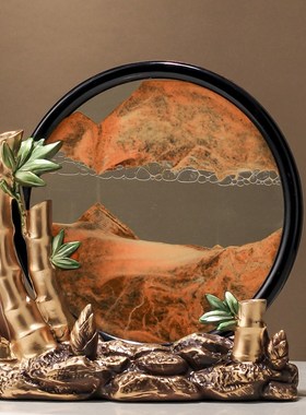 新中式流沙画小鹿摆件玄关客厅酒柜电视柜招财家居装饰品搬家新房