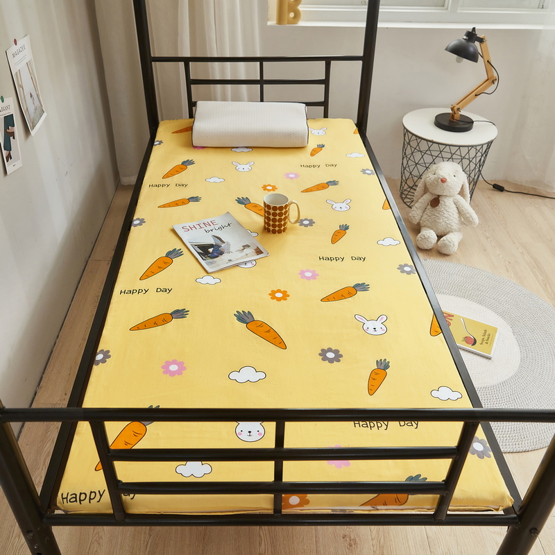 纯棉牀垫保护套拉链款牀罩牀单褥套可拆洗学生宿舍单人0.9米1.0m