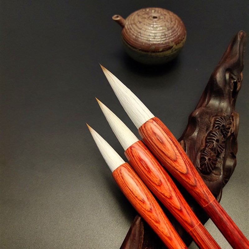 齐州堂 鸿影 狼羊兼毫大中小书法套装 楷书行书专用 古法手工毛笔