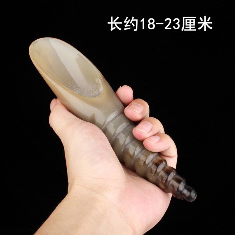 天然牛角板刮痧按摩刮痧筒全身通用颈部背部拨经棒特大牛角筒