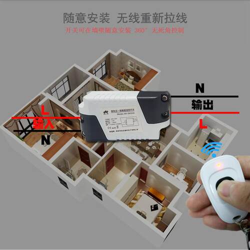 GK04A 220Vled吸顶灯电源箱展厅衣 柜灯穿墙控制电风扇开关改装