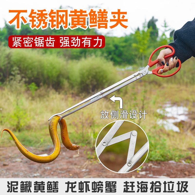 新款不锈钢控鱼钳黄鳝夹子