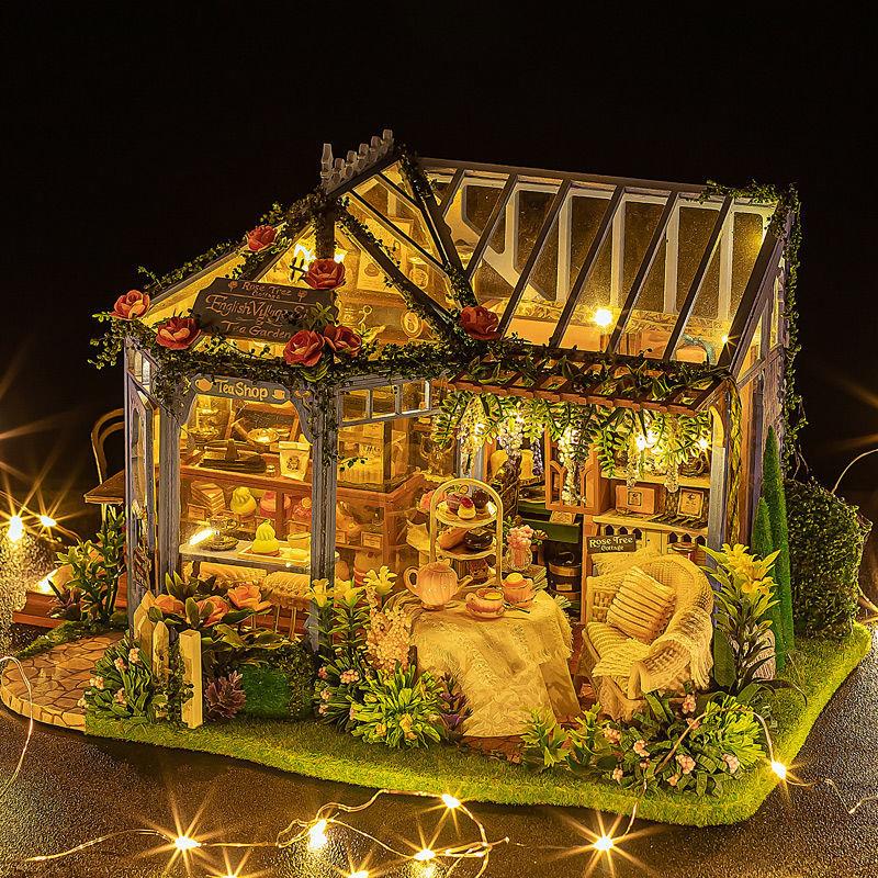 diy小屋手工智趣拼装蔷薇