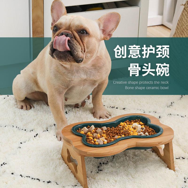 狗狗碗防打翻宠物猫碗陶瓷