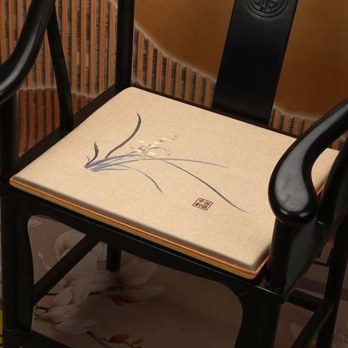 中式沙发椅子坐垫红木太师椅实木椅垫茶椅餐椅圈椅防滑定制通用