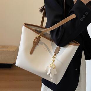 上课上班通勤包多隔层质感大容托特包分层包包女2025新款百搭潮