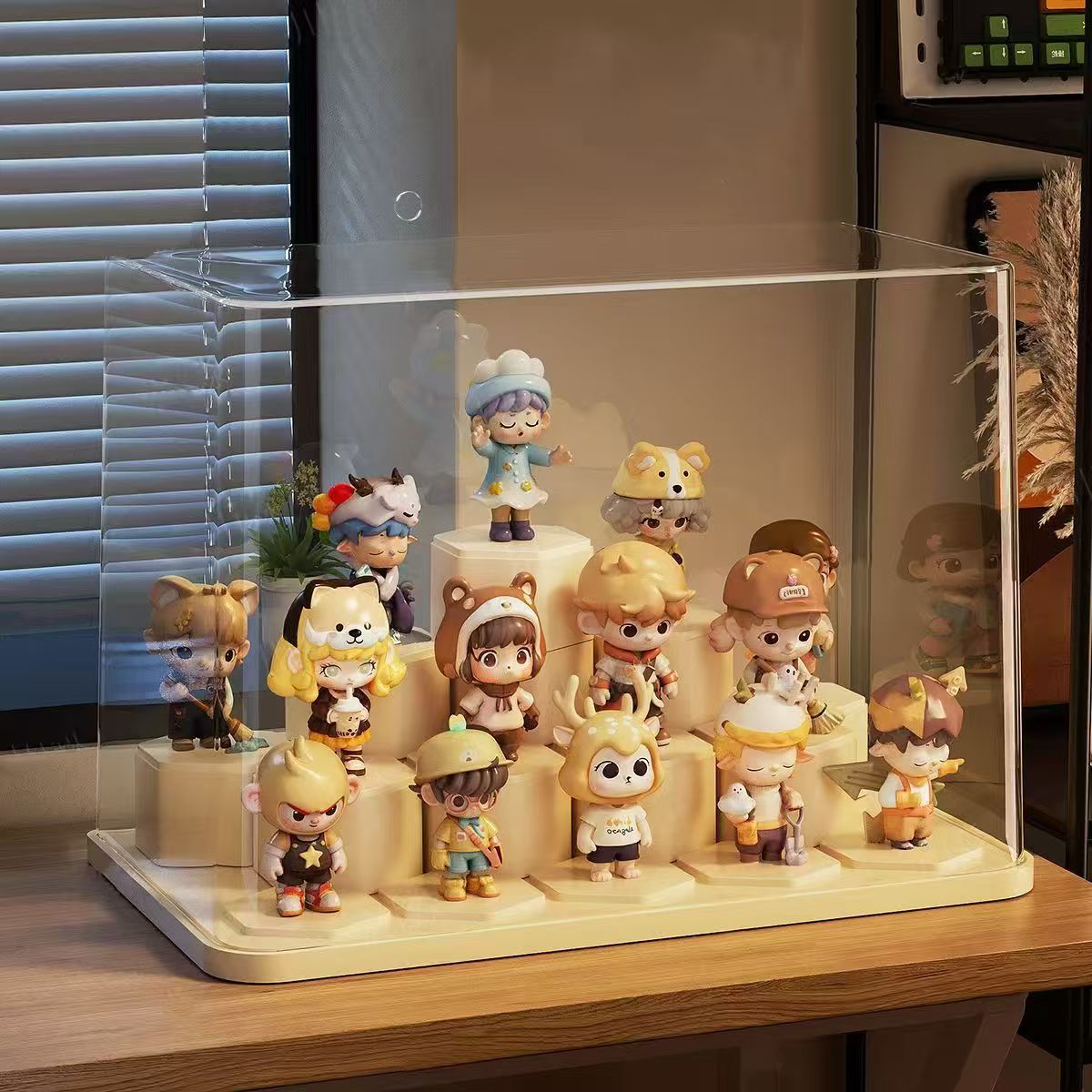 学生展示架收纳防尘手办玩具积木透明展示柜亚克力展示盒