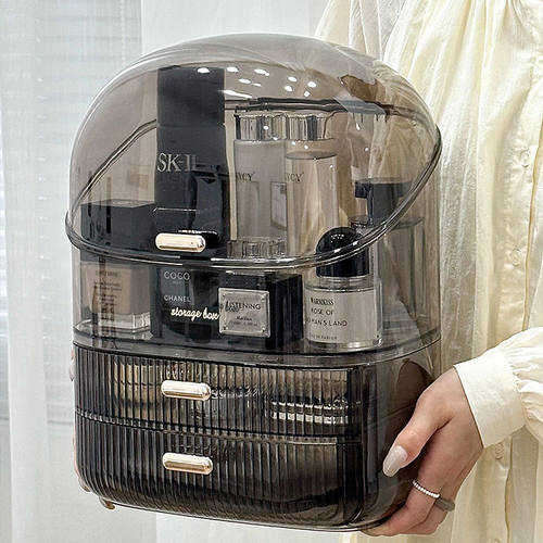 化妆品收纳盒梳妆台亚克力护肤品置物架防尘桌面大容量高级储物箱