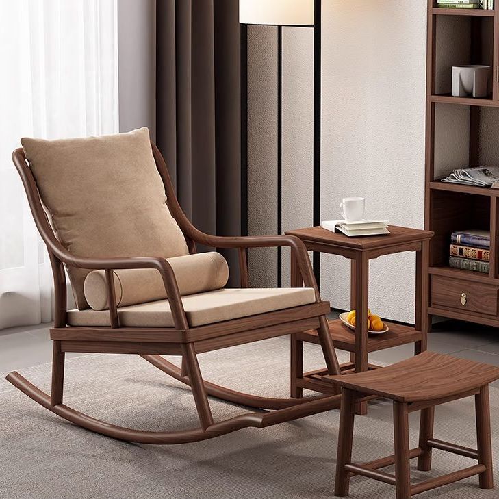 实木乌金摇摇阳台中式家用午睡懒人休闲民宿客厅单人沙发躺椅逍遥