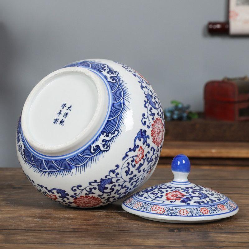 景德镇青花釉里红陶瓷储物