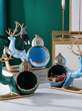 创意招财福鹿入门玄关钥匙