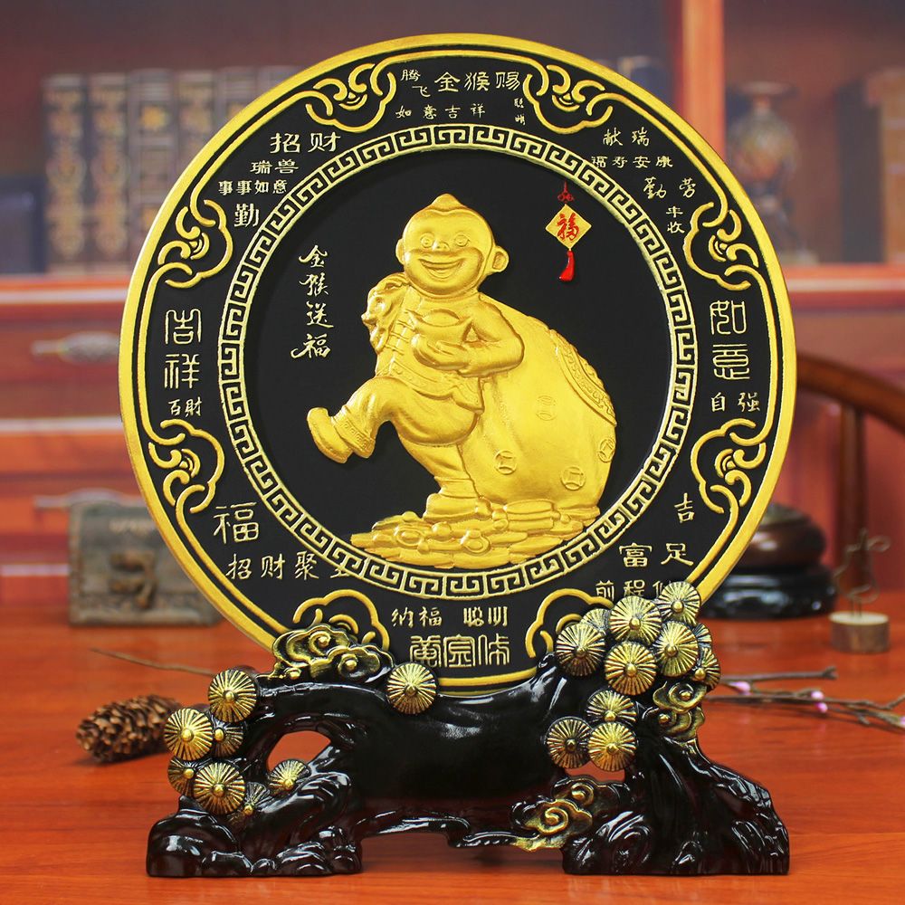 招财猴子摆件12十二生肖属猴年吉祥物摆设家居装饰品工艺品礼品