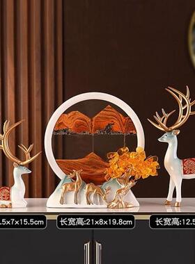 创意高档沙漏流沙摆件电视