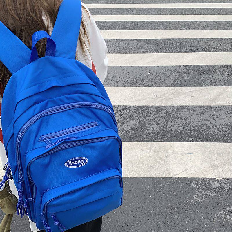网红书包韩版原宿ulzzang森系女高中学生港风双肩包大学生初中生