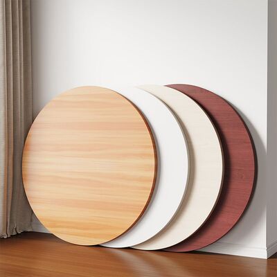 圆桌面板餐桌面板小桌板圆形台面家用吃饭桌面板单独桌面木板盖板