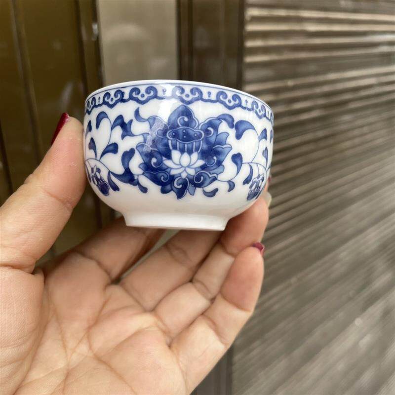 陶瓷杯酒杯仿古中式功夫茶具茶杯黄酒白酒杯子刮痧小碗刮骨疗毒碗