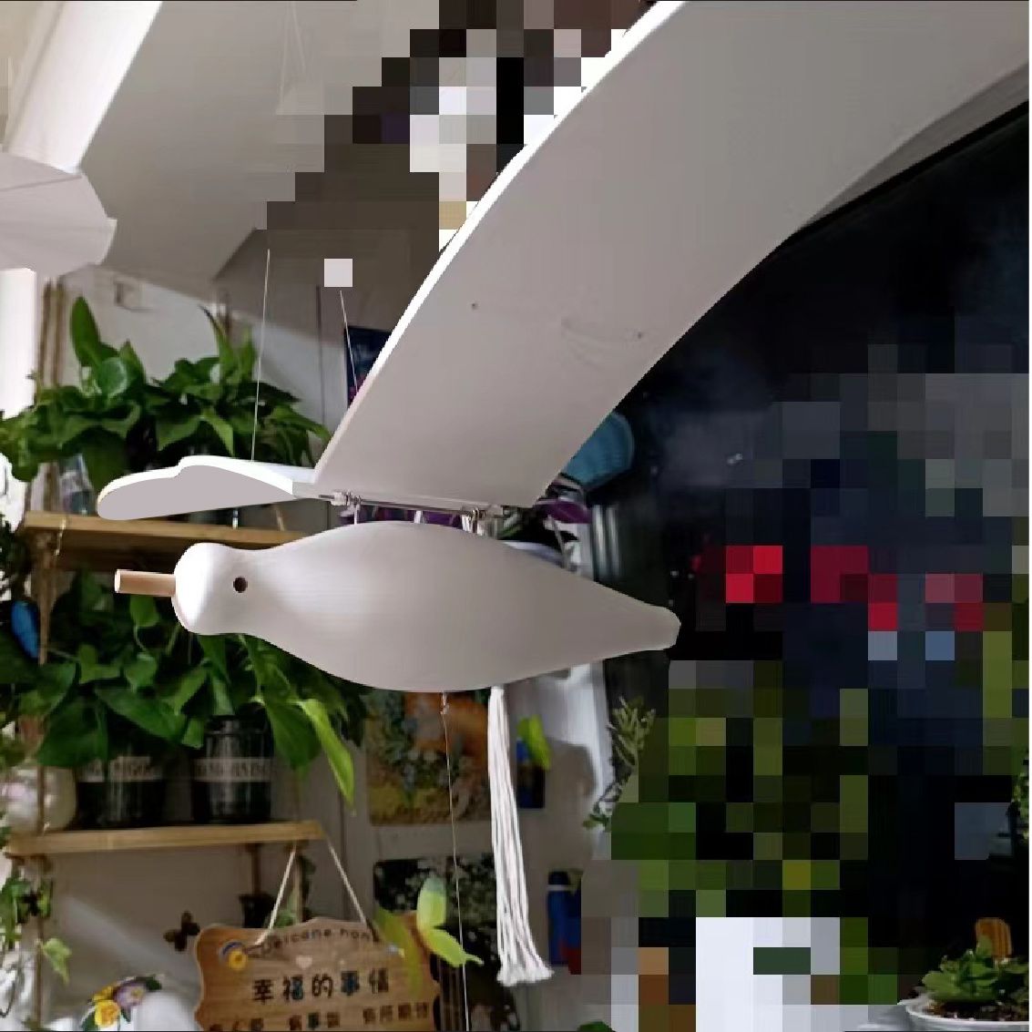 会飞的海鸥手工制作木制空中吊饰民俗酒店平衡挂饰玩具飞鸟卧室版