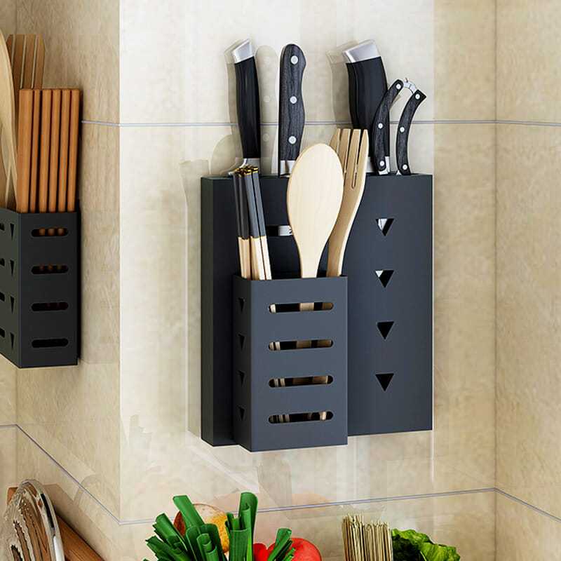 厨房置物架多功能锅盖架砧板菜板筷子置物架免打孔壁挂刀架不锈钢