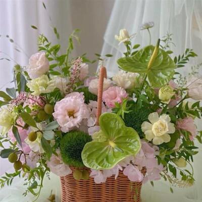 收腰田园提篮仿藤篮子藤编