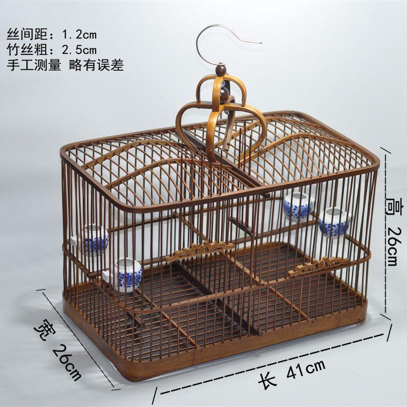 竹制鸟笼手工自制方笼双