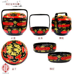 传漆艺述永春漆篮闽南神篮嫁娶婚庆民间手工竹编大漆拜拜烧香篮子