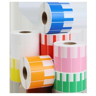 强粘彩色线缆标签纸刀型贴纸卷装 数据线通信电缆电源电线不干胶机
