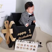 宝宝周岁惊喜DIY礼品盒礼物盒生日正方形超大40cm零食箱子空盒子